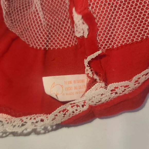 Lucky Inc. Brand Vintage Red Velvet Barbie Doll Sized Dress - Picture 7 of 7